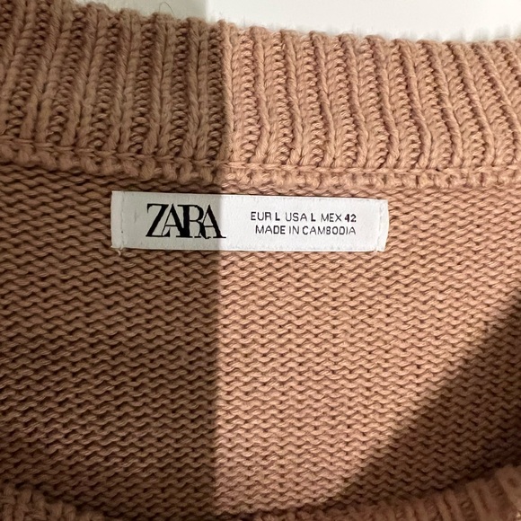 Zara ColorBlock Crewneck Knit Sweater size L - Picture 4 of 5
